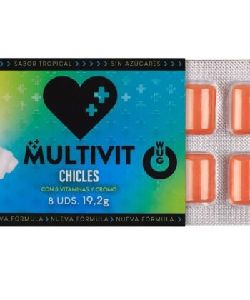 Visão alternativa de WUG Multivit - A goma de mascar funcional que fortalece suas defesas todos os dias. Cartela com 8 unidades.
