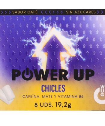 WUG Power Up - Goma de Mascar Energética para Concentração e Resistência - Cartela com 8 Unidades