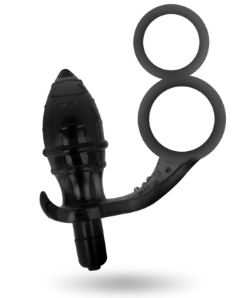 ADDICTED TOYS - PLUG ANAL COM ANEL DUPLO PRETO