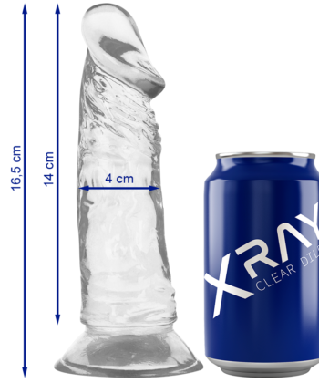 XRAY CLEAR DILDO TRANSPARENTE 16.5CM X 4CM