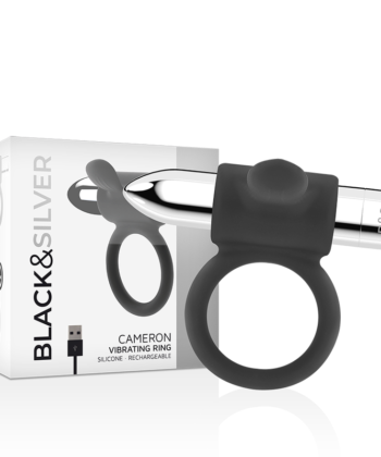 BLACK&SILVER - ANEL RECARREGÁVEL CAMERON PRATA