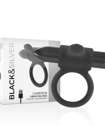 BLACK&SILVER - ANEL RECARREGÁVEL CAMERON PRETO