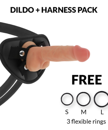 CYBER SILICOCK - STRAP-ON ANSEL COM 3 ANÉIS GRTIS 15.5 CM -O- 2.9 CM