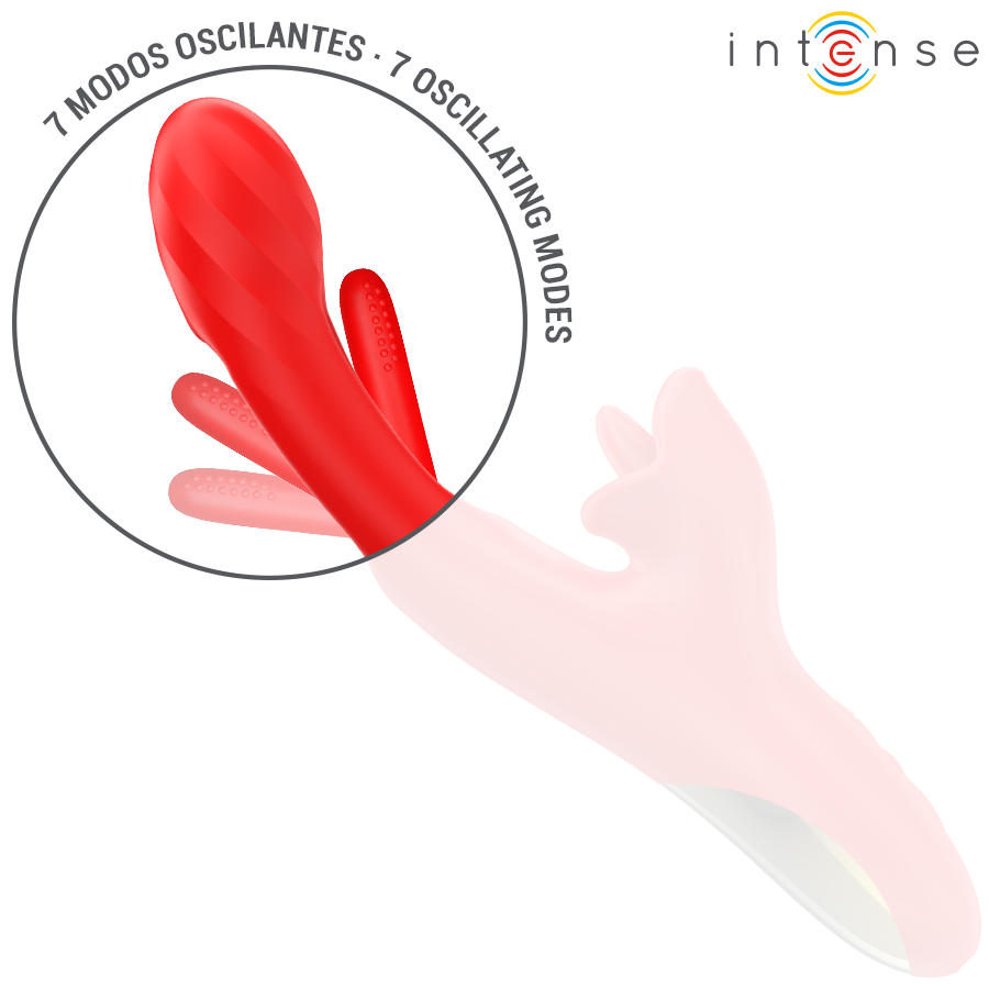 INTENSE - JESSICA MULTIFUNCIONAL VIBRADOR ESTIMULAÇÃO DO CLITÓRIS 24,8 CM VERMELHO - Imagem 4