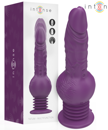 INTENSE - VIBRADOR MULTIFUNCIONAL TATUM COM VIBRAÇÃO PARA CIMA E PARA BAIXO 24 CM ROXO
