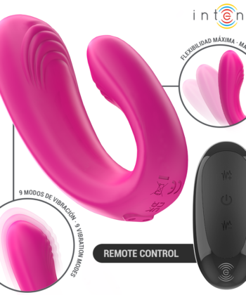 Visão alternativa de INTENSE - JANET DUAL ESTIMULADOR EM U E VIBRADOR COM CONTROLE REMOTO ROSA