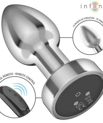 Visão alternativa de INTENSE - PLUG ANAL 10 VIBRAÇÕES METAL COM CONTROLE REMOTO S