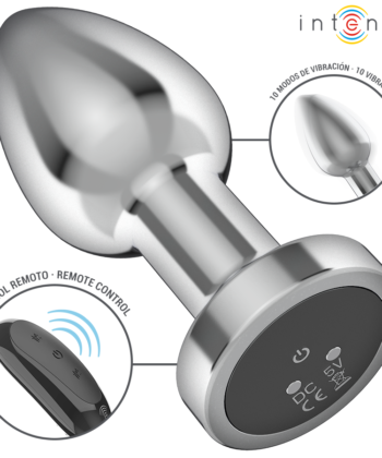Visão alternativa de INTENSE - PLUG ANAL 10 VIBRAÇÕES METAL COM CONTROLE REMOTO M