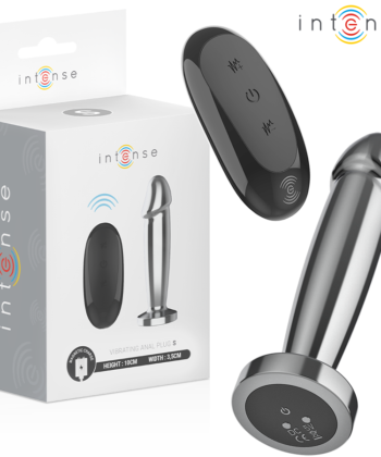 INTENSE - PLUG ANAL 10 VIBRAÇÕES DILDO DE METAL COM CONTROLE REMOTO S