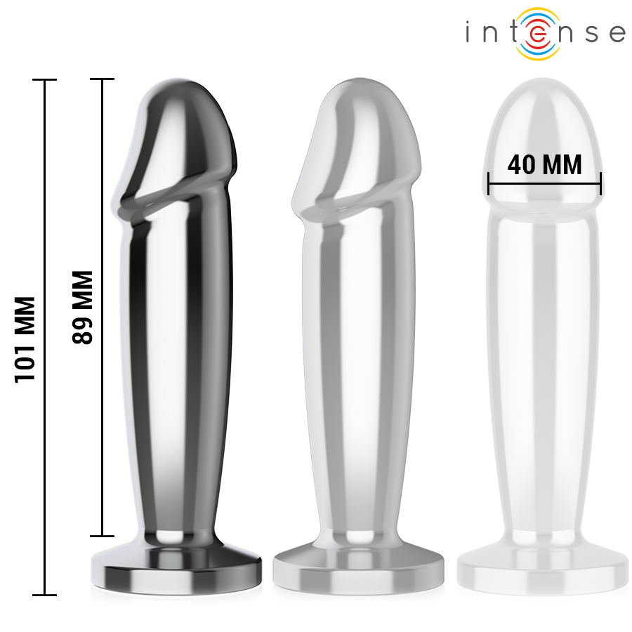 INTENSE - PLUG ANAL 10 VIBRAÇÕES DILDO DE METAL COM CONTROLE REMOTO M - Imagem 4