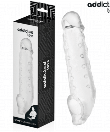 Visão alternativa de ADDICTED TOYS - BAINHA DE PÊNIS TRANSPARENTE TAMANHO M 27 CM
