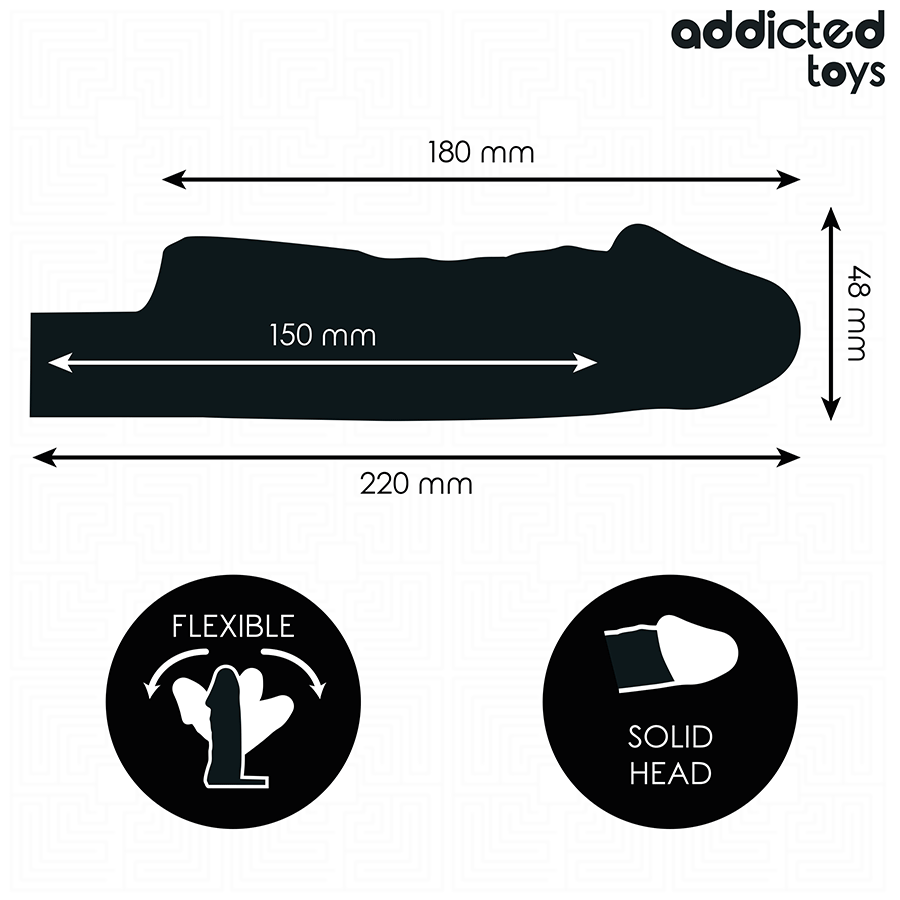 ADDICTED TOYS - EXTENSÃO DE PÊNIS TRANSPARENTE 27 CM - Imagem 4