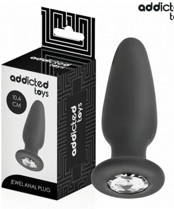 ADDICTED TOYS - PLUG ANAL COM JOIA TAMANHO M 10,4 CM