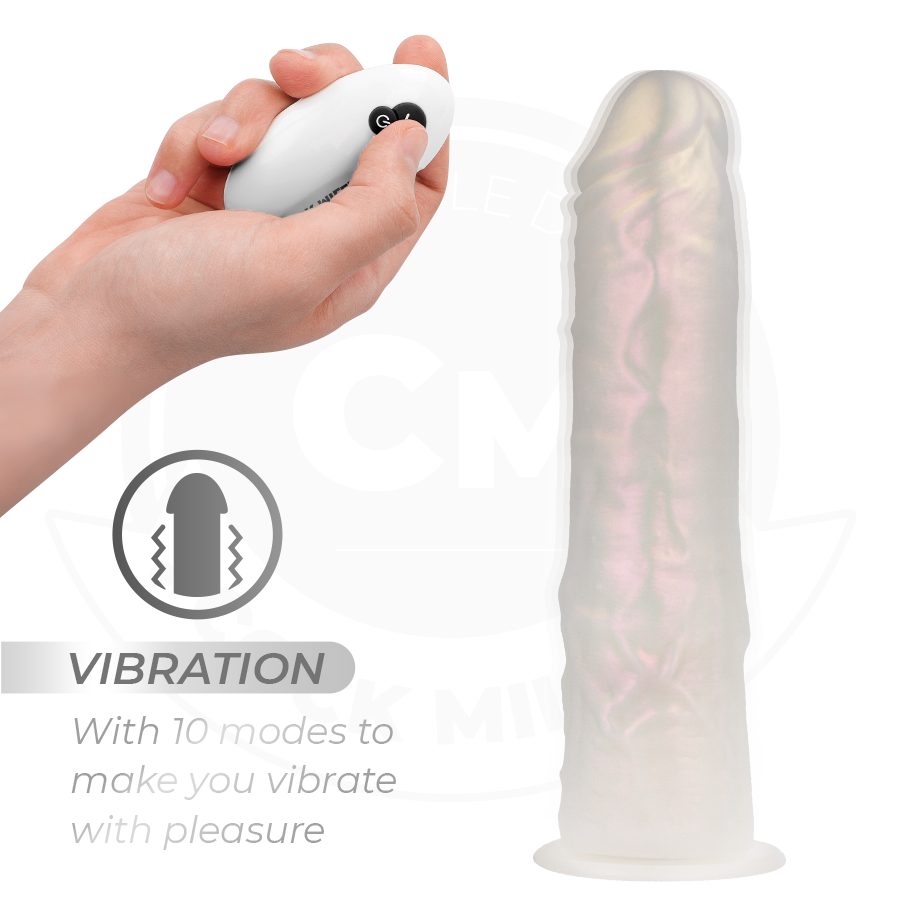COCK MILLER - DILDO COM VENTOSA, LUZES E VIBRAÇÃO COM CONTROLE REMOTO BRANCO 20,5 CM - Image 4