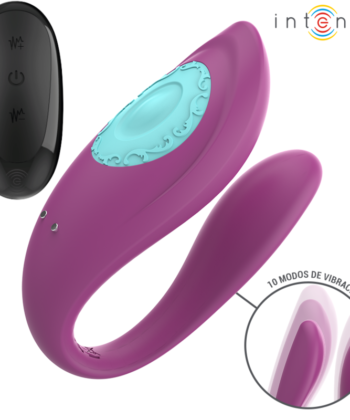 Visão alternativa de INTENSE - ANNIE VIBRADOR E ESTIMULADOR EM FORMA DE U ROXO CONTROLE REMOTO