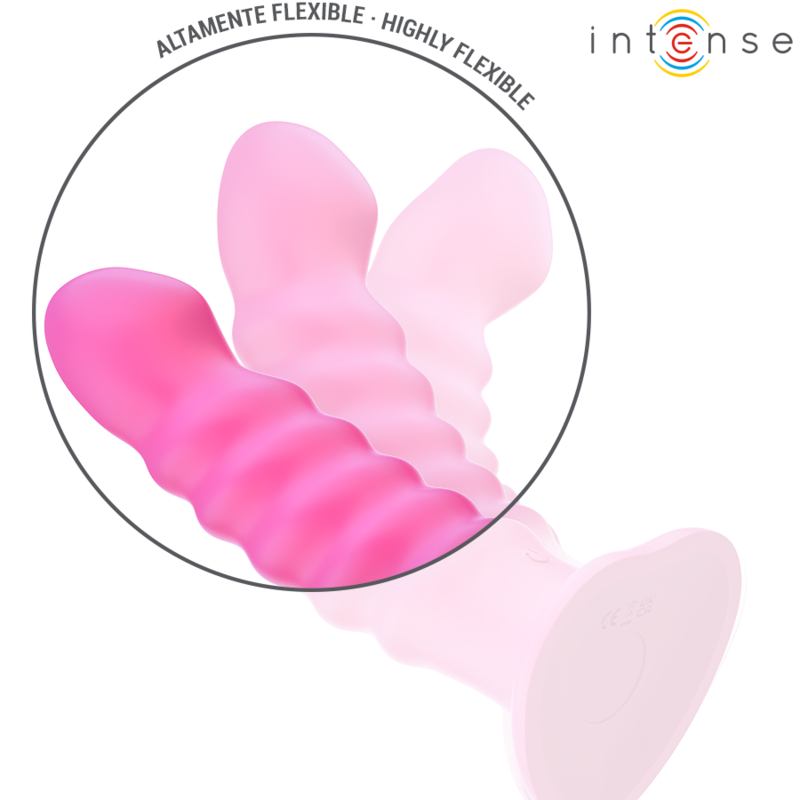 INTENSE - VIBRADOR CINDY TAMANHO L DESIGN ESPIRAL 10 VIBRAÇÕES ROSA CONTROLE REMOTO - Imagem 5