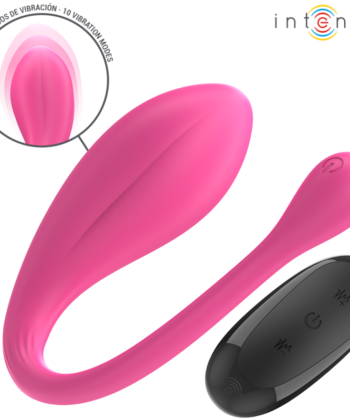 Visão alternativa de INTENSE - VIBRADOR JANICE U DUPLA ESTIMULAÇÃO 10 VIBRAÇÕES ROSA CONTROLE REMOTO