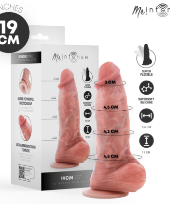 MR INTENSE - PEQUENO DILDO DE SILICONE SPENCER 19 CM -Ø- 4,5 CM