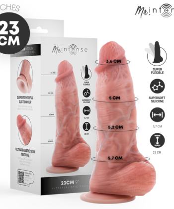 MR INTENSE - DILDO DE SILICONE SPENCER MÉDIO 23 CM -Ø- 5,7 CM