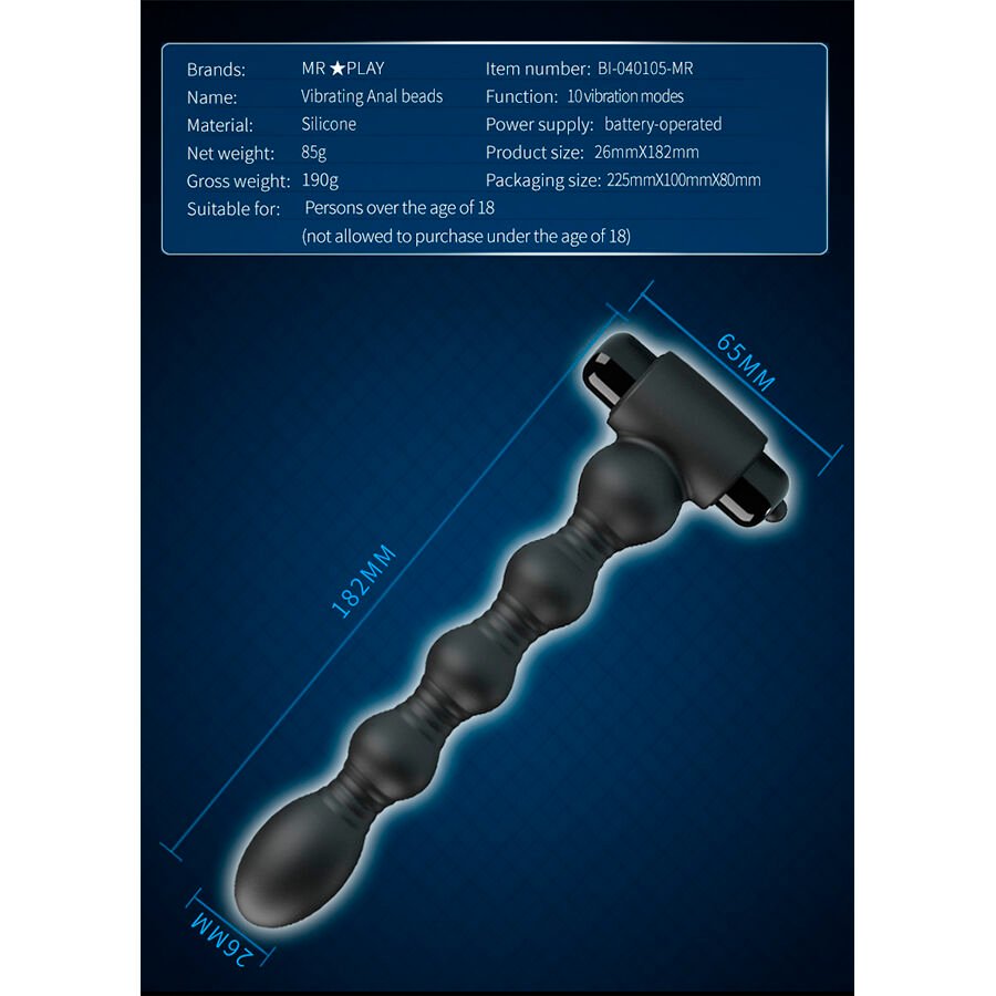 MR PLAY - MASSAGEADOR DE PLUG ANAL VIBRATÓRIO - Imagem 4