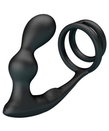 MR PLAY - PLUG ANAL VIBRATÓRIO COM ANEL PENIANO E CONTROLE REMOTO