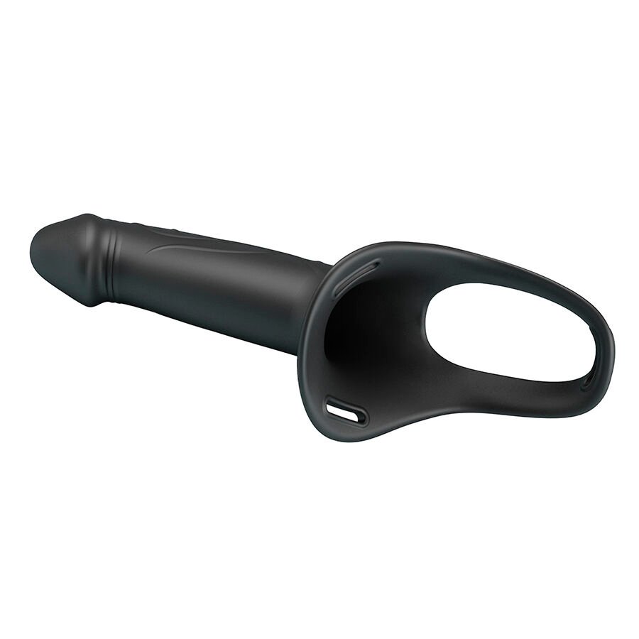 PRETTY LOVE - LANDON BLACK VIBRATING STRAP-ON - Imagem 5