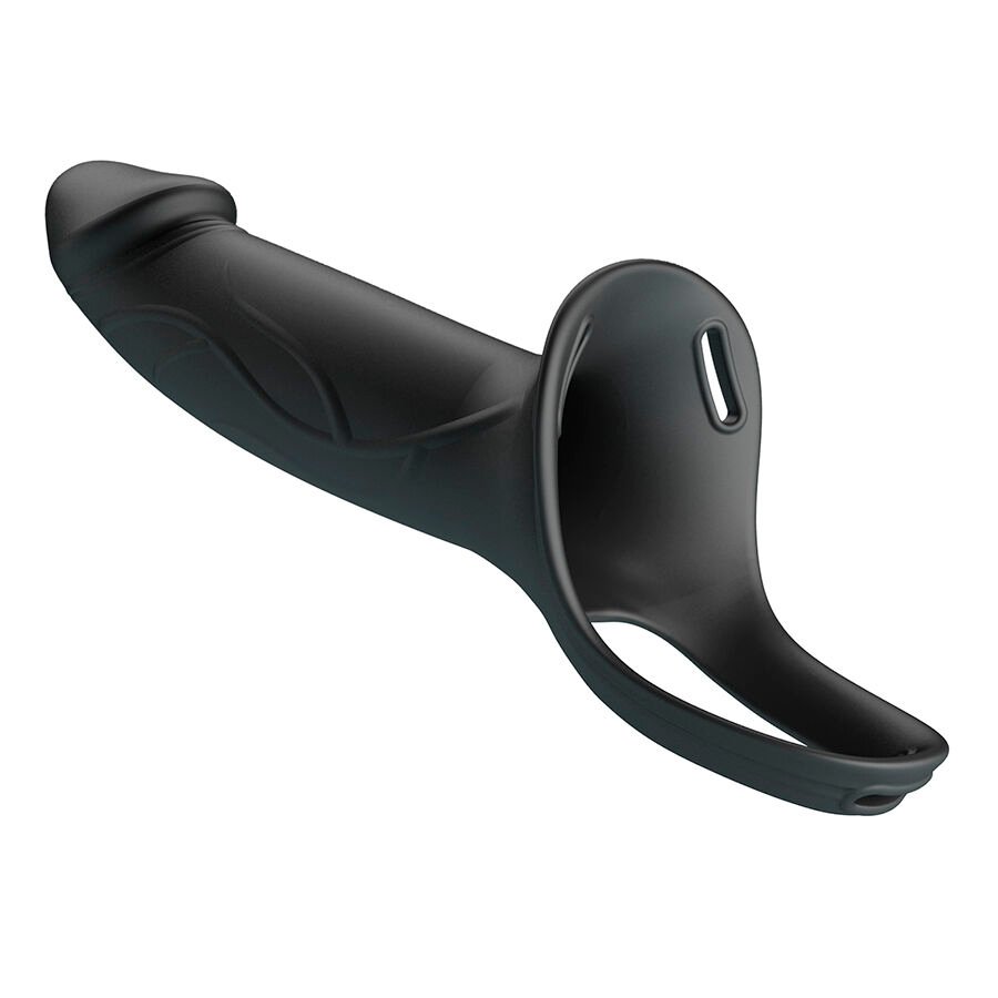 PRETTY LOVE - LANDON BLACK VIBRATING STRAP-ON - Imagem 3