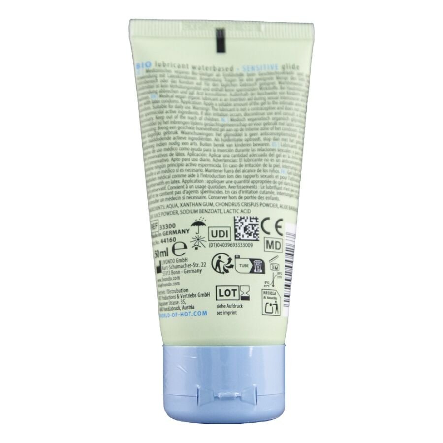 HOT - BIO LUBRIFICANTE À BASE ÁGUA SENSITIV 50 ML - Imagem 2