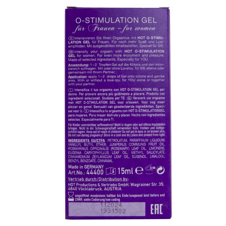 HOT - GEL ESTIMULANTE O PARA MULHERES 15 ML - Imagem 5