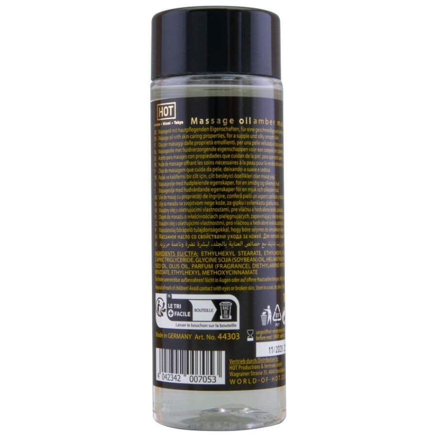 HOT - LEO DE MASSAGEM ÂMBAR E ALMÍSCAR 100 ML - Imagem 2