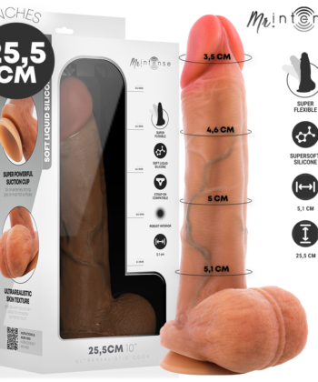MR INTENSE - GARY XL PÊNIS DE SILICONE ULTRA-REALISTA COM TESTÍCULOS 25,5 CM -Ø- 5,1 CM