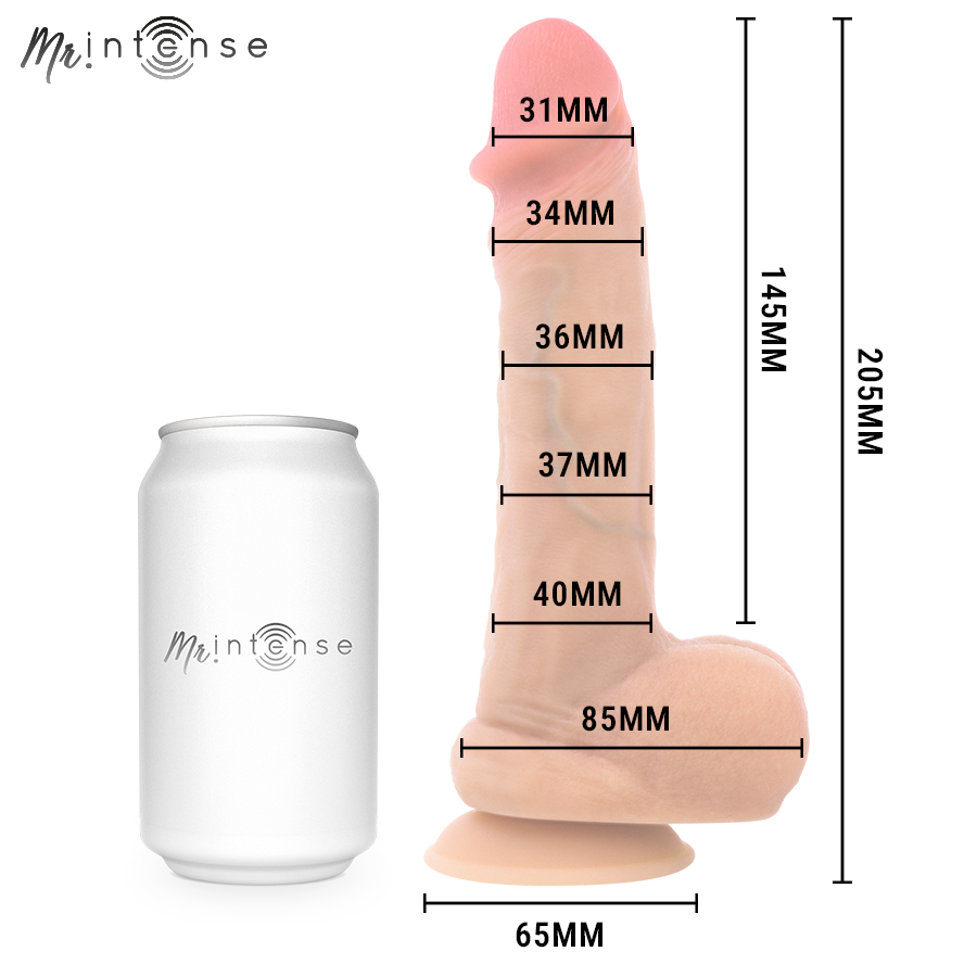 MR INTENSE - DANNY, DILDO EJACULANTE DE SILICONE, 20,5 CM - Ø - 4 CM - Imagem 4