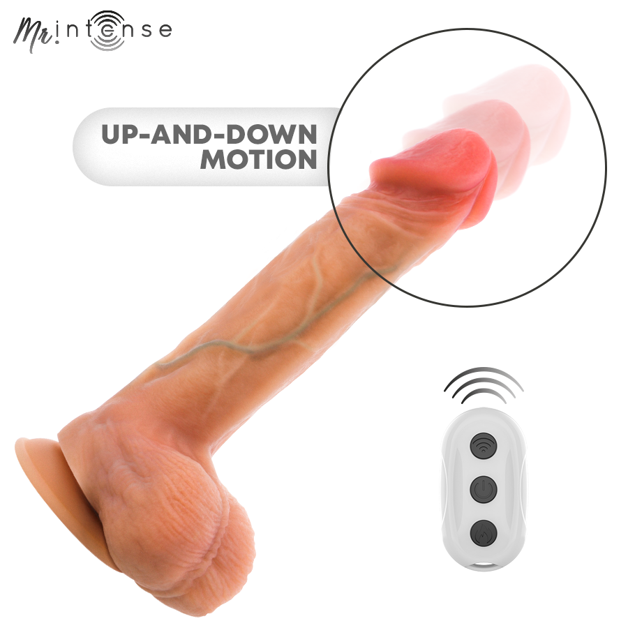 MR INTENSE - VIBRADOR LOGAN DE SILICONE COM EFEITO DE CALOR E CONTROLE REMOTO 20 CM -Ø- 4,1 CM - Imagem 5