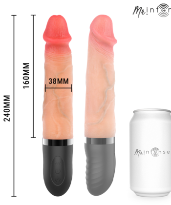 Visão alternativa de MR INTENSE - VIBRADOR JEAN UP&DOWN DE SILICONE COM EFEITO DE CALOR 24 CM -Ø- 3,8 CM