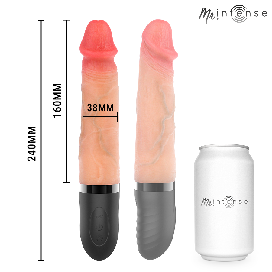 MR INTENSE - VIBRADOR JEAN UP&DOWN DE SILICONE COM EFEITO DE CALOR 24 CM -Ø- 3,8 CM - Image 2