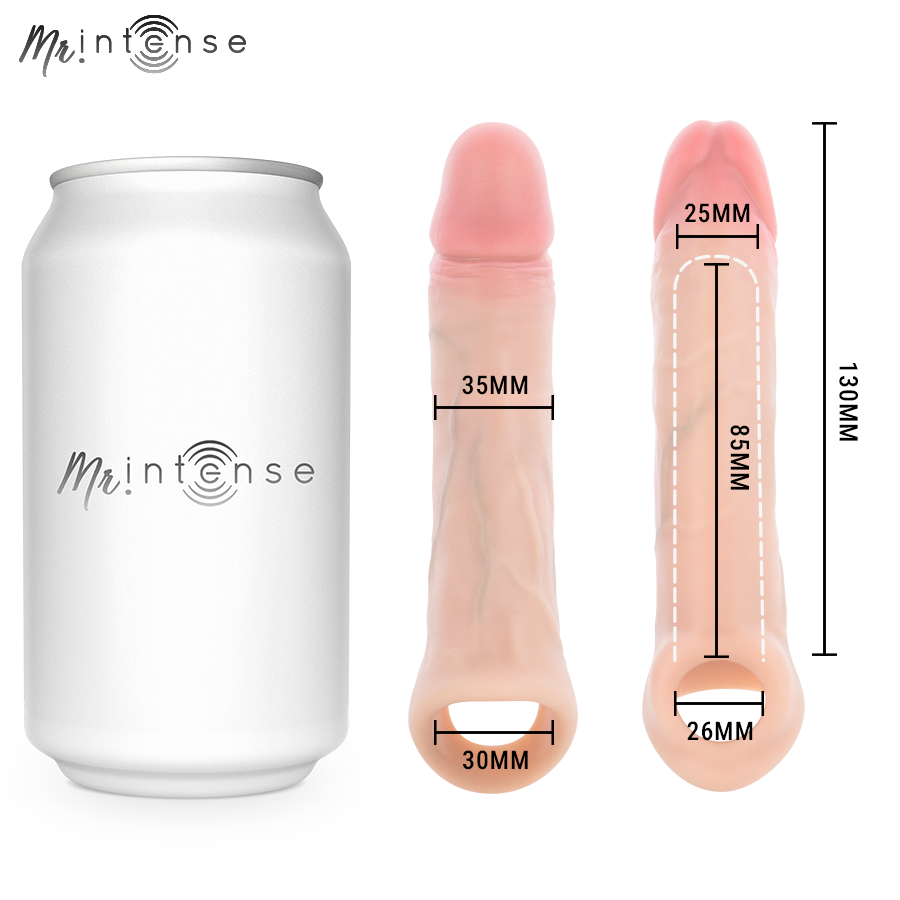 MR INTENSE - CAPA DE SILICONE PARA PÊNIS SIMON S 13 CM -Ø- 4 CM - Imagem 5
