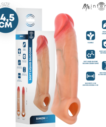 MR INTENSE - SIMON M CAPA DE SILICONE PARA PÊNIS 14,5 CM -Ø- 4 CM