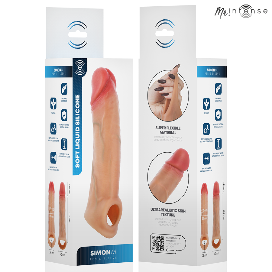 MR INTENSE - SIMON M CAPA DE SILICONE PARA PÊNIS 14,5 CM -Ø- 4 CM - Image 4