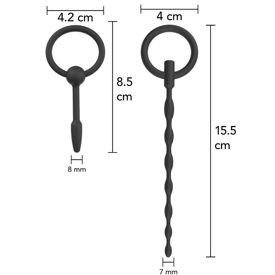 HIDDEN DESIRE - EXTREME STARTER CONJUNTO DE PLUGS URETRAIS 2 UNIDADES - Imagem 4