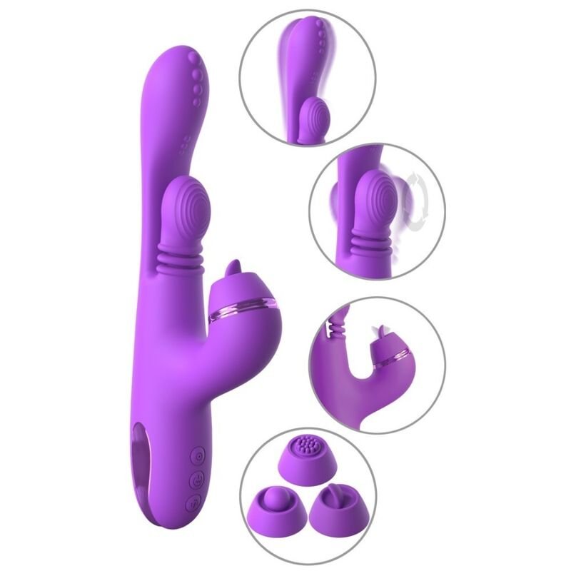 FANTASY FOR HER - VIBRADOR COELHO INTIMOTION PULSE PRO VIBE ROXO