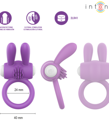 INTENSE - ANEL PENIANO VIBRATÓRIO HOPPS COM ESTIMULAÇÃO CLITÓRICA ROXO - Imagem 5