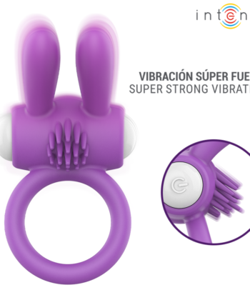 INTENSE - ANEL PENIANO VIBRATÓRIO HOPPS COM ESTIMULAÇÃO CLITÓRICA ROXO - Imagem 4