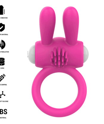 Visão alternativa de INTENSE - ANEL PENIANO VIBRATÓRIO HOPPS COM ESTIMULAÇÃO CLITÓRICA ROSA