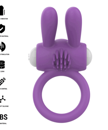 Visão alternativa de INTENSE - ANEL PENIANO VIBRATÓRIO HOPPS COM ESTIMULAÇÃO CLITÓRICA ROXO