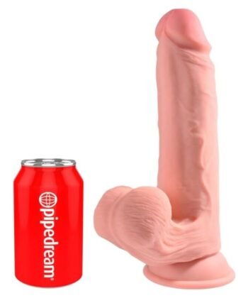 KING COCK PLUS - DILDO REALISTA DE TRIPLA DENSIDADE COM TESTÍCULOS MÓVEIS 23 CM COR DE CARNE