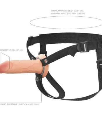 Visão alternativa de FANTASY X-TENSIONS ELITE - STRAP-ON DE SILICONE OCO DE 15,2 CM
