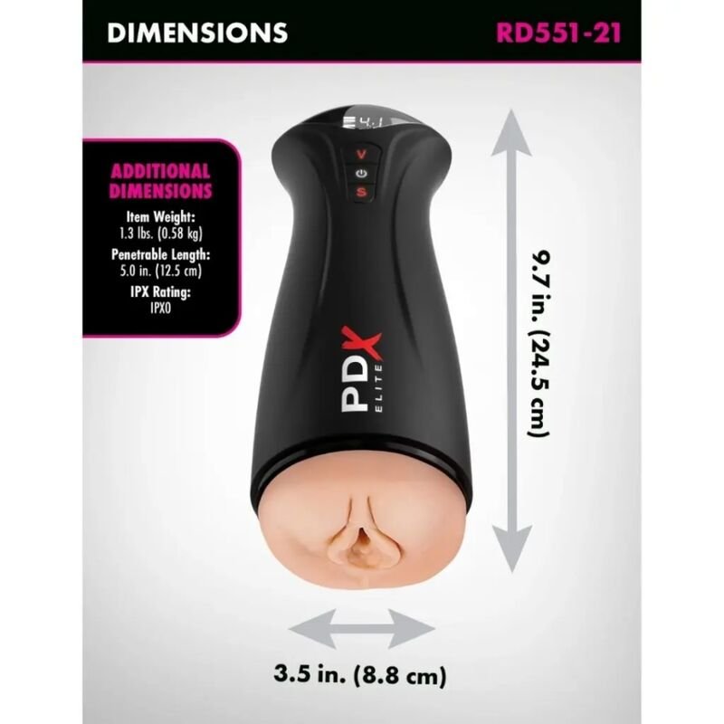 PDX ELITE - FAP-GASM - MASTURBADOR DE SUCÇÃO E VIBRAÇÃO INTERMITENTE - Image 3