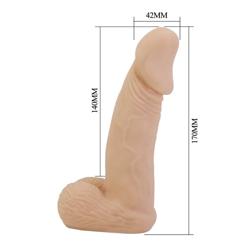 PRETTY LOVE - ARNÊS ZANE COM DILDO FLEXÍVEL 17 CM Ø 4,3 CM NATURAL - Imagem 2
