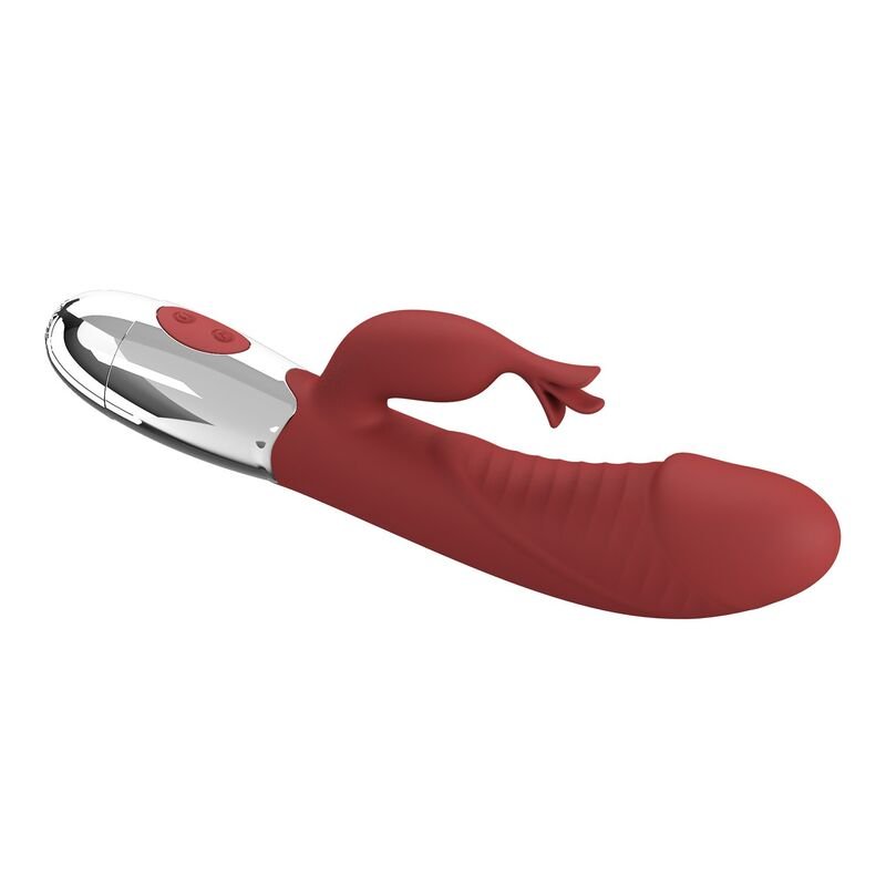PRETTY LOVE - VIBRADOR COELHO DE JACARANDÁ 30 FUNÇÕES RECARREGÁVEL VIA USB VERMELHO - Imagem 5