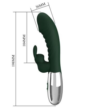 PRETTY LOVE - VIBRADOR COELHINHO NAUGHTY 30 FUNÇÕES RECARREGÁVEL VIA USB VERDE - Imagem 5